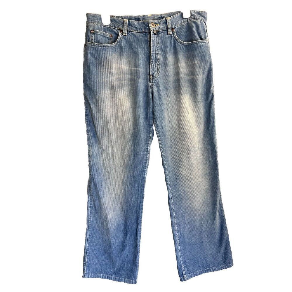 Vintage Nautica Corduroy‎ Blue Jeans Stretch 32 X 28 Bootcut